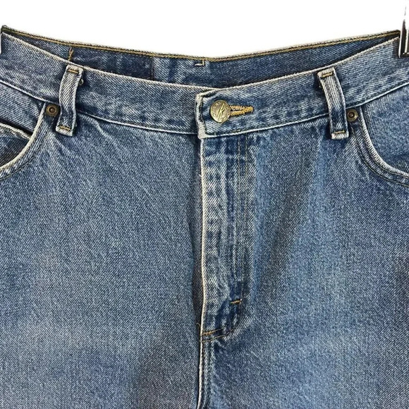 Lee Riders Jeans Womens Size 16 Petite Blue Denim Bottoms High Waist 100% Cotton - Picture 6 of 11
